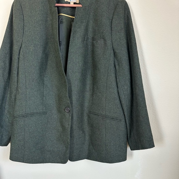 Talbots Luxe Wool Cashmere Flannel Single Button Blazer - Picture 3 of 14